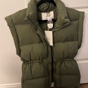 NWT Wilfred Olive Green Puffer Vest